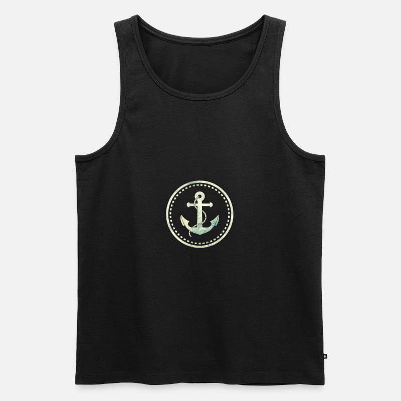 Anker - Männer Premium Bio Tank Top - Schwarz