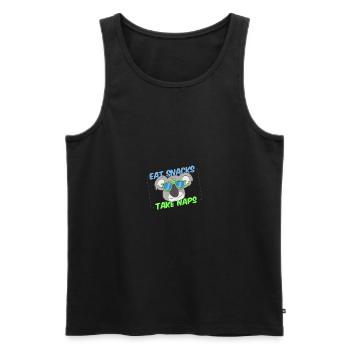 koala 4 white - Männer Premium Bio Tank Top - Schwarz - Vorne - Michal (187cm)