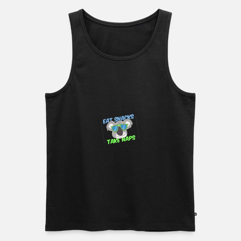koala 4 white - Männer Premium Bio Tank Top - Schwarz