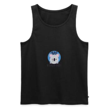 koala 2 white - Männer Premium Bio Tank Top - Schwarz - Vorne - Michal (187cm)