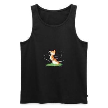 Relax - Men's Premium Organic Tank Top - black - Front - AI Model Male 178 light (178cm)