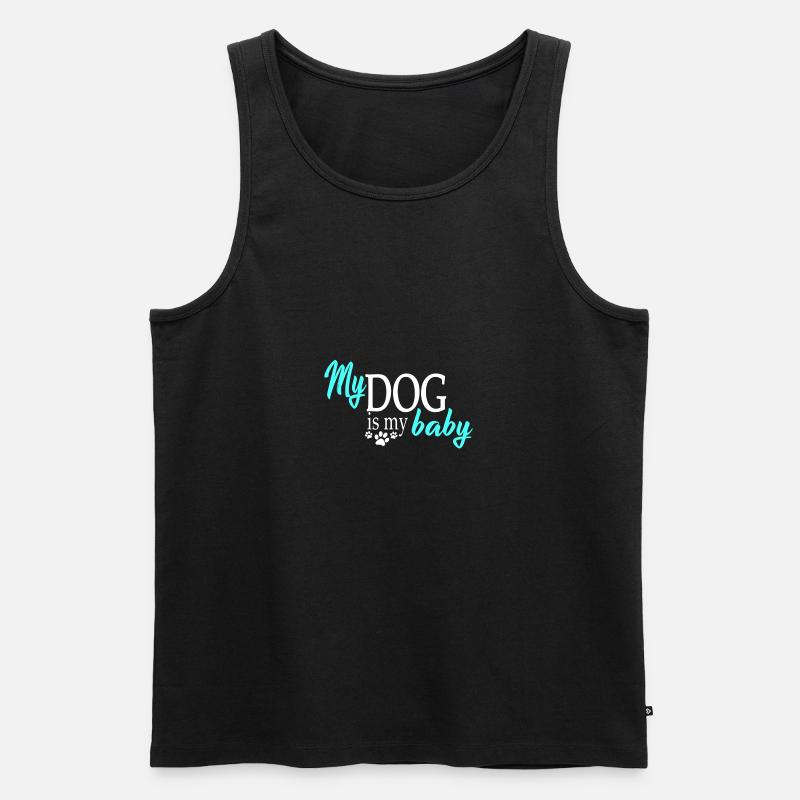 Hund Hunde - Männer Premium Bio Tank Top - Schwarz