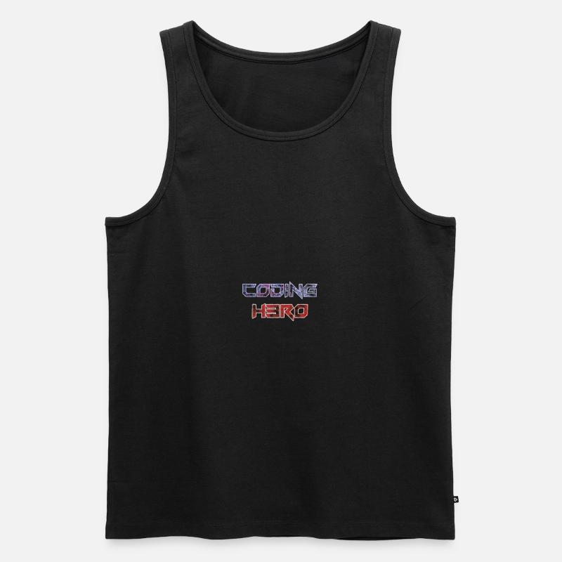 Coding Hero - programming hero - Men's Premium Organic Tank Top - black