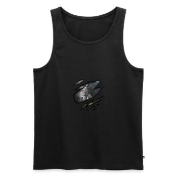 Trakehner in me - Men's Premium Organic Tank Top - black - Front - AI Model Male 178 light (178cm)