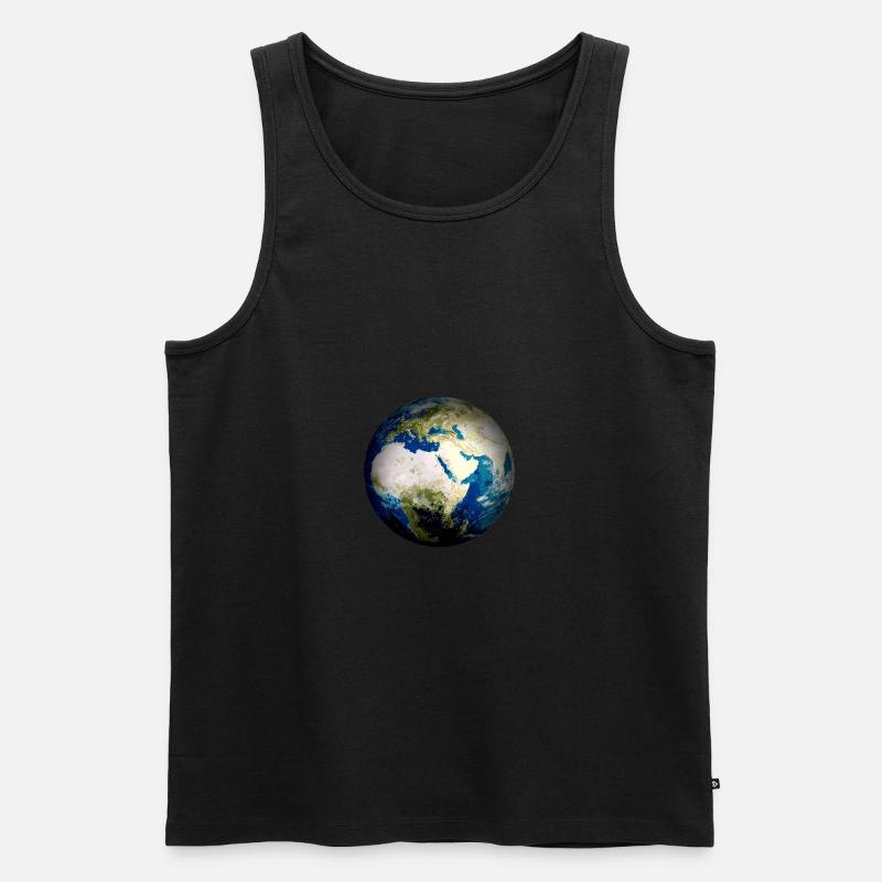 Planet Erde - Männer Premium Bio Tank Top - Schwarz