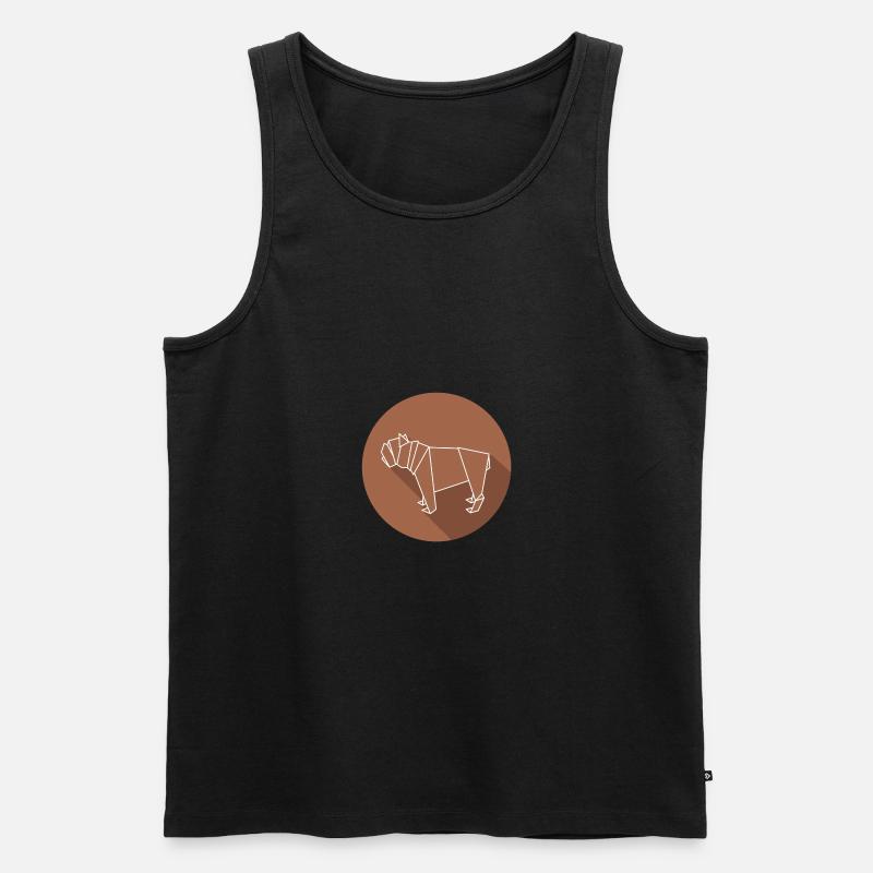 boxer - Männer Premium Bio Tank Top - Schwarz