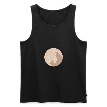 lama - Débardeur bio Premium Homme - noir - Devant - Michal (187cm)