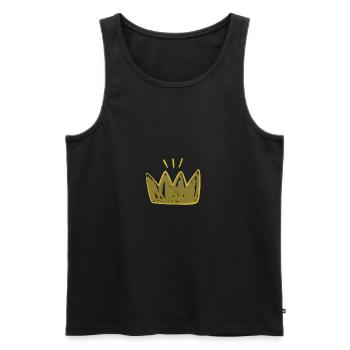 Continental Krone gold 3 - Männer Premium Bio Tank Top - Schwarz - Vorne - AI Model Male 178 light (178cm)