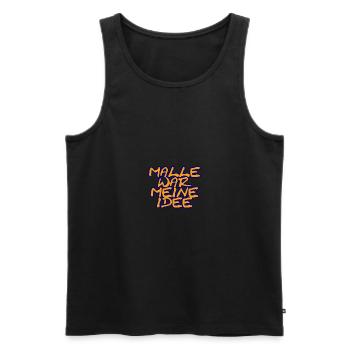 Malle war meine Idee - Männer Premium Bio Tank Top - Schwarz - Vorne - AI Model Male 178 light (178cm)