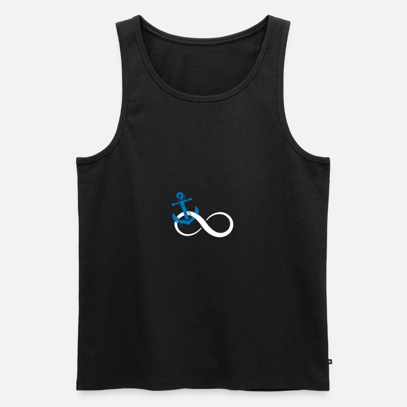 Infinity anchor - Männer Premium Bio Tank Top - Schwarz