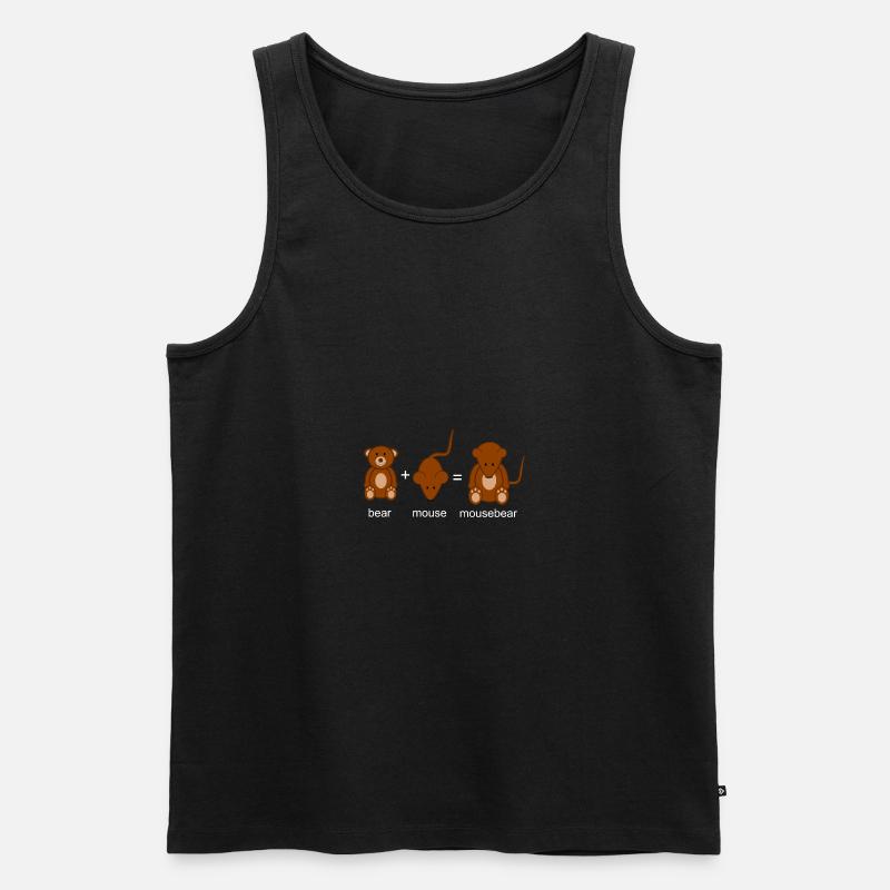 Mausebär - Männer Premium Bio Tank Top - Schwarz