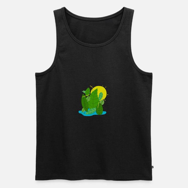 Cadeau de conception estivale vert été - Débardeur bio Premium Homme - noir
