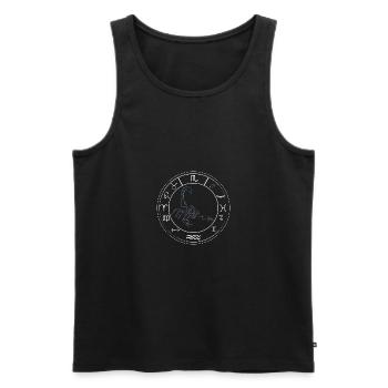 Zodiac Scorpion - Débardeur bio Premium Homme - noir - Devant - AI Model Male 178 light (178cm)