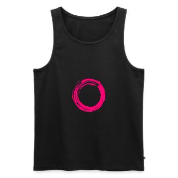Soleil levant T-shirt Zen Motif de calligraphie - Débardeur bio Premium Homme - noir - Devant - AI Model Male 178 light (178cm)