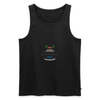 Summer Vacation Time - Männer Premium Bio Tank Top - Schwarz - Vorne - AI Model Male 178 light (178cm)