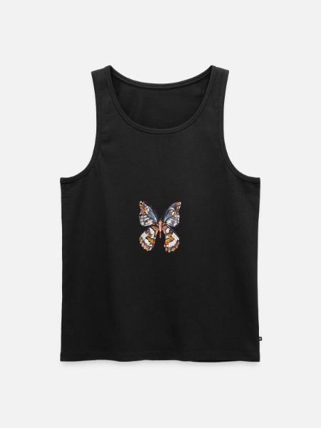 Brown butterfly - Men's Premium Organic Tank Top - black