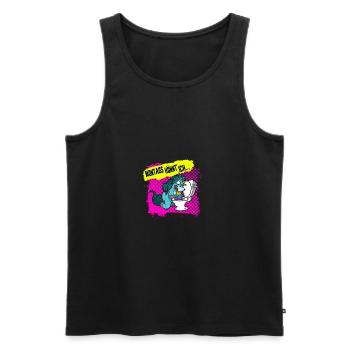Montags könnt ich... Lustiges Einhorn Design - Männer Premium Bio Tank Top - Schwarz - Vorne - AI Model Male 178 light (178cm)
