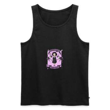 Touch me and you die - Männer Premium Bio Tank Top - Schwarz - Vorne - AI Model Male 178 light (178cm)