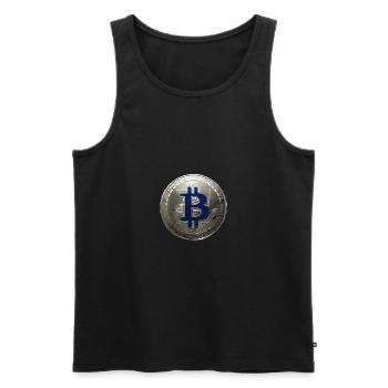 CRYPTO - Männer Premium Bio Tank Top - Schwarz - Vorne - AI Model Male 178 light (178cm)