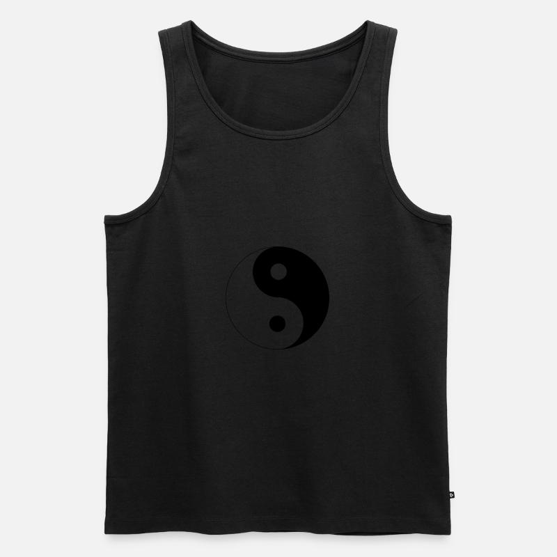 Ying Yang - Männer Premium Bio Tank Top - Schwarz