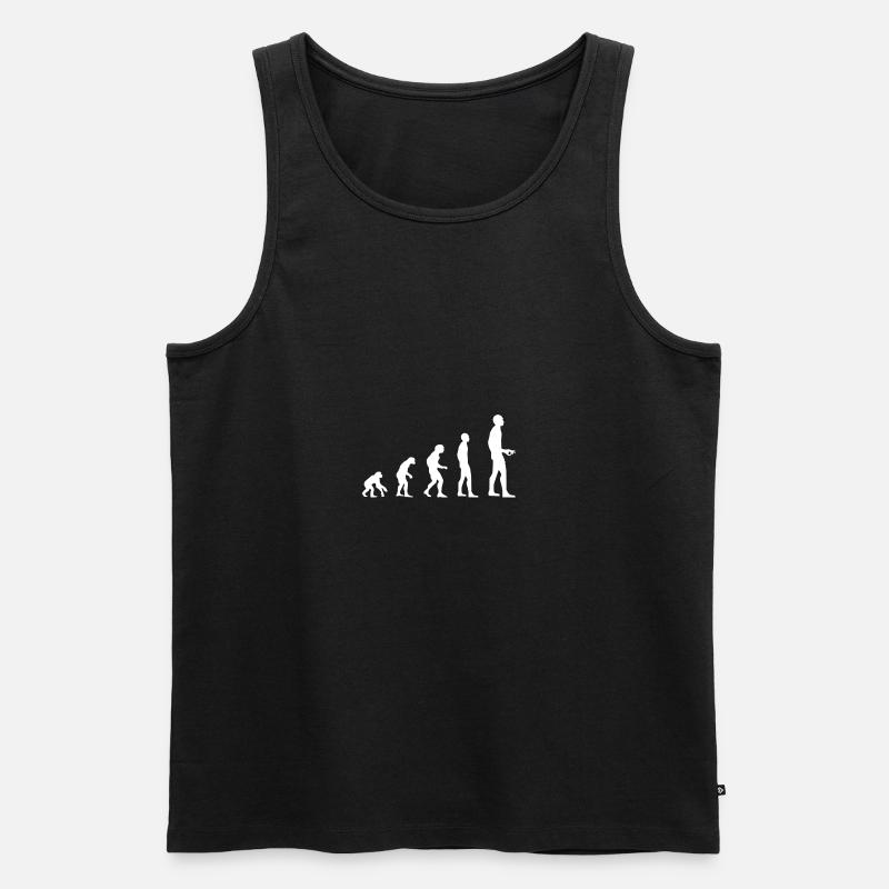 Evolution - Men's Premium Organic Tank Top - black