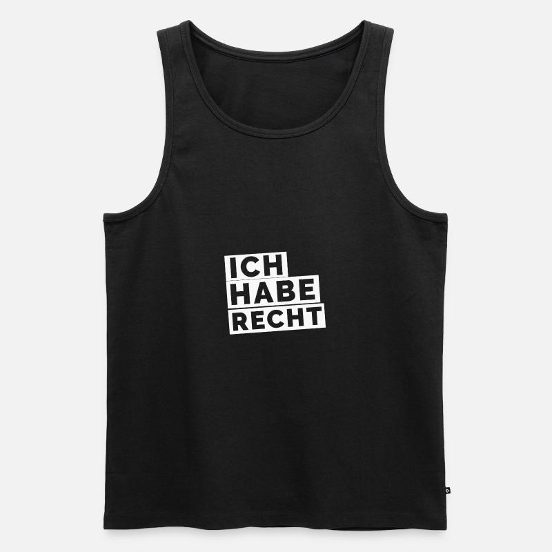 Ich habe Recht - Männer Premium Bio Tank Top - Schwarz