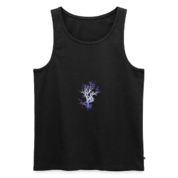 Arbre de l'espace - Débardeur bio Premium Homme - noir - Devant - Michal (187cm)
