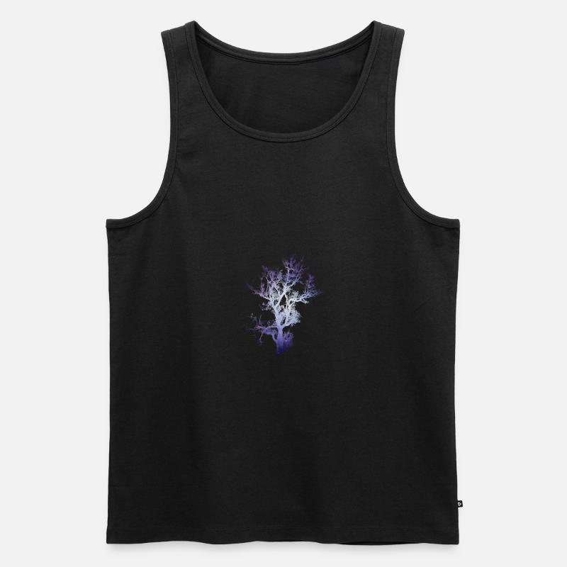 Space Baum - Männer Premium Bio Tank Top - Schwarz