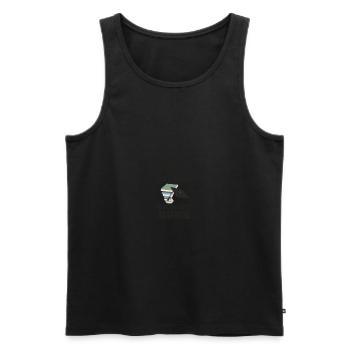 Never Underestimate a Lady - University Bonn - Men's Premium Organic Tank Top - black - Front - Michal (187cm)