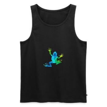Frosch - Männer Premium Bio Tank Top - Schwarz - Vorne - Michal (187cm)