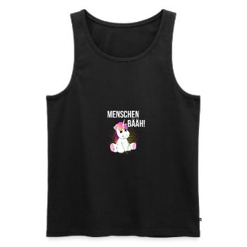 Licorne homme Bääh Licorne Chemise Cadeau - Débardeur bio Premium Homme - noir - Devant - Michal (187cm)