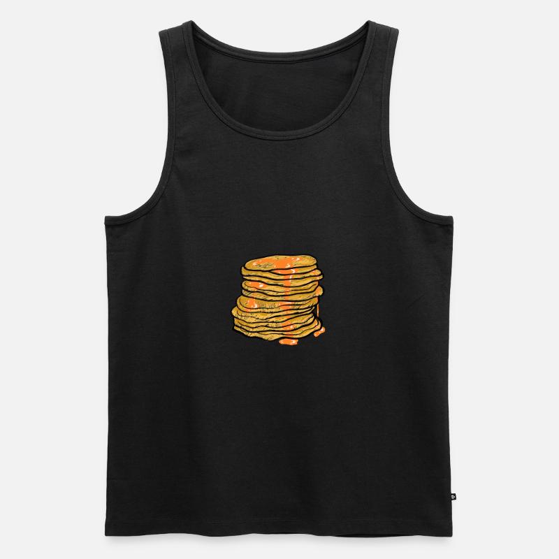 Pancakes - Männer Premium Bio Tank Top - Schwarz