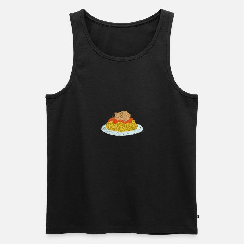 Spaghetti Hamster - Männer Premium Bio Tank Top - Schwarz