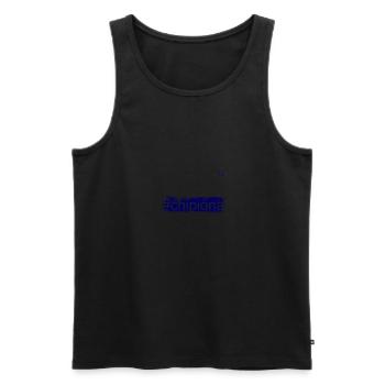 Hashtag Chipiona - CF - Men's Premium Organic Tank Top - black - Front - Michal (187cm)