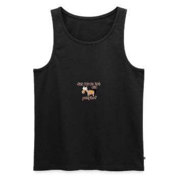 Das Leben ist ein Ponyhof Sprichwort - Männer Premium Bio Tank Top - Schwarz - Vorne - AI Model Male 178 light (178cm)