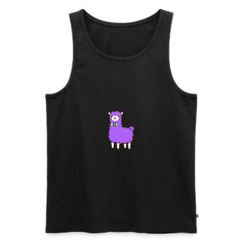 Purple Llama - Débardeur bio Premium Homme - noir - Devant - Michal (187cm)