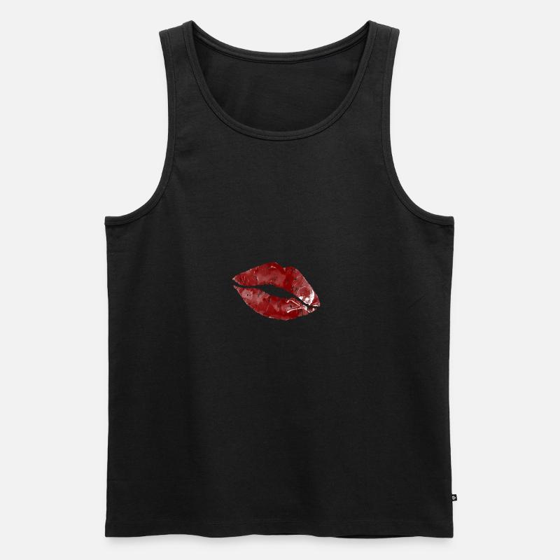 Tödliche Küsse - Männer Premium Bio Tank Top - Schwarz