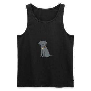 Dog - Männer Premium Bio Tank Top - Schwarz - Vorne - AI Model Male 178 light (178cm)