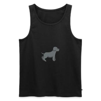 Cute Dog - Men's Premium Organic Tank Top - black - Front - AI Model Male 178 light (178cm)