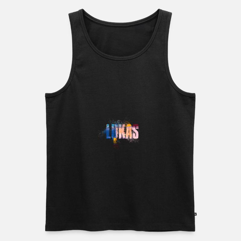 Lukas - Männer Premium Bio Tank Top - Schwarz