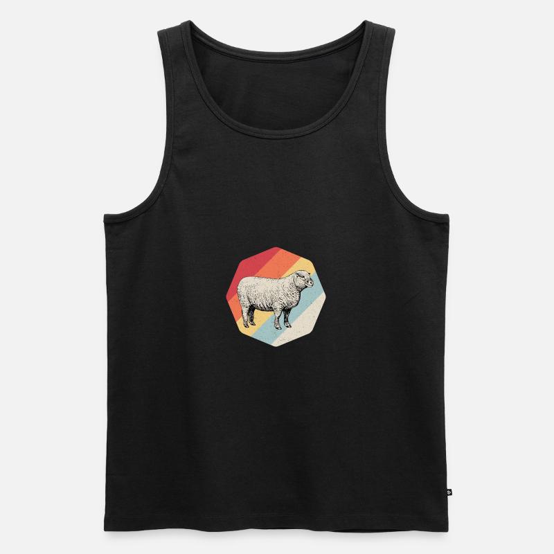 Schaf Schafwolle Schafkäse Geschenk - Männer Premium Bio Tank Top - Schwarz