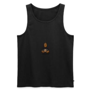 Nussfun! Schale/Kern Ideen - Männer Premium Bio Tank Top - Schwarz - Vorne - Michal (187cm)