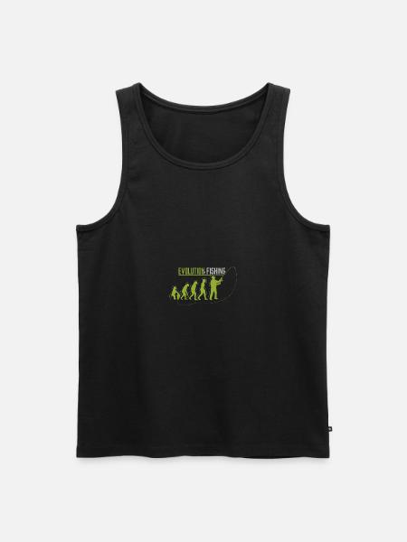 History of fishing - Men's Premium Organic Tank Top - black