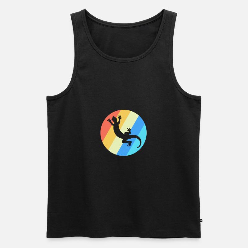 Eidechse Lizard Echse Geschenk - Männer Premium Bio Tank Top - Schwarz