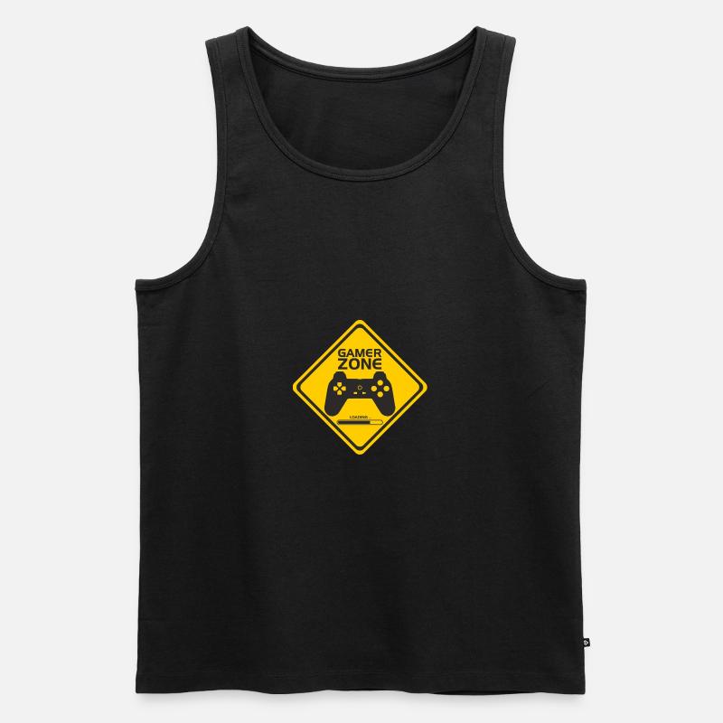 GAMER ZONE ! - Männer Premium Bio Tank Top - Schwarz