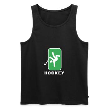 hockey feldhockey hockey hockey-danse - Débardeur bio Premium Homme - noir - Devant - Michal (187cm)