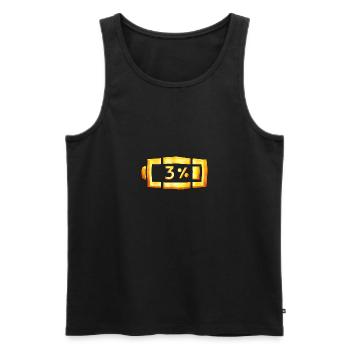 Voyant d’avertissement de batterie de citrouille - DIGITAL - Débardeur bio Premium Homme - noir - Devant - AI Model Male 178 light (178cm)