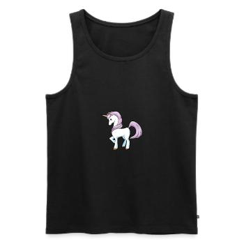 unicorn - Débardeur bio Premium Homme - noir - Devant - Michal (187cm)