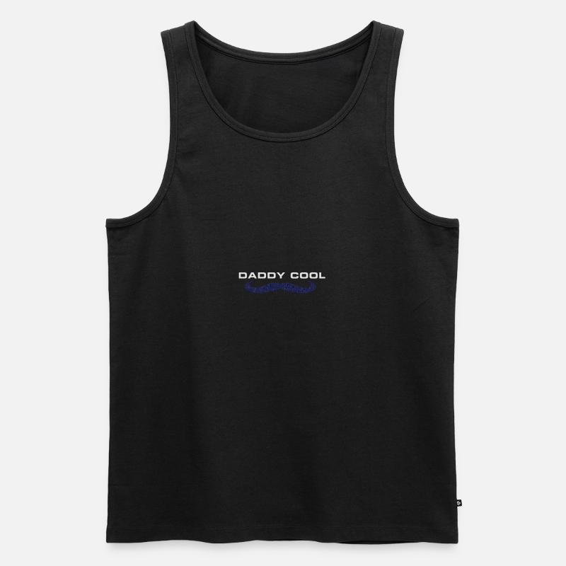 Daddy Cool Vater Design - Männer Premium Bio Tank Top - Schwarz