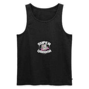 Super Grandma - Männer Premium Bio Tank Top - Schwarz - Vorne - AI Model Male 178 light (178cm)